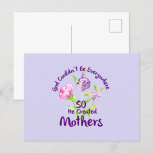 God kon niet overal zijn, dus hij Creëer moeders Briefkaart