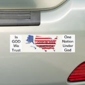 GOD & LAND Bumpersticker (Op auto)