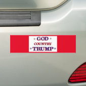 GOD LAND TRUMP BUMPERSTICKER (Op auto)