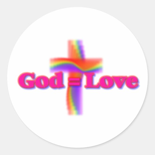 God=Love Rainbow Sticker (Devant)