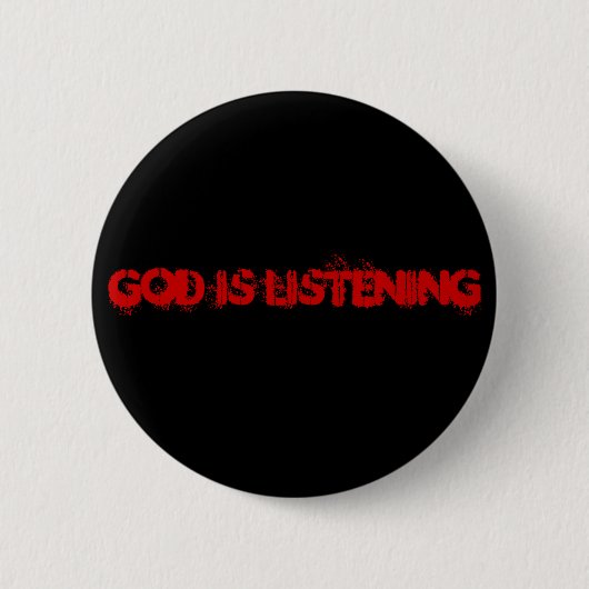 God luistert ronde button 5,7 cm (Voorkant)