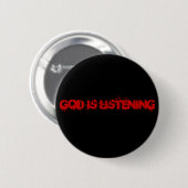 God luistert ronde button 5,7 cm (Voorkant /achterkant)