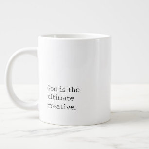 'God Maakt Geen Fouten.' Typografie Creatief Gesch Extra Grote Beker