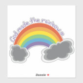 God maakte de regenboog sticker (Vel)