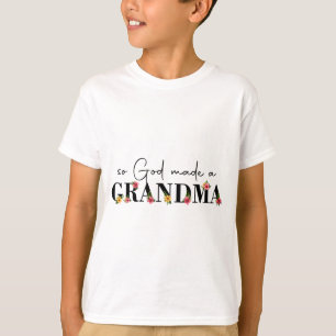 God maakte een oma bloem oma gelukkig moeders dag t-shirt