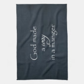 God maakte een weg in een Manger Quote Theedoek (Verticaal)