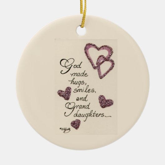 God maakte knuffels gekleurd gezegde keramisch orn keramisch ornament (Voorkant)