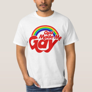 God maakte me homo regenboog t-shirt