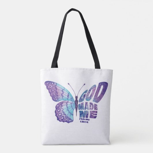 GOD maakte me Psalmen 139:14 Vrouwen & Meisjes Chr Draagtas (Achterkant)