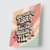 God maakte me Weegschaal decoratieve wandklok Vierkante Klok (Hoek)