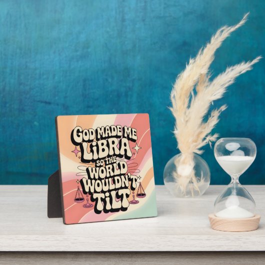 God maakte me Weegschaal Tafelblad Plaque Fotoplaat (Insitu)