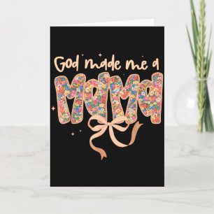 God Maakte Mij Een Mama Coquette Boog Christelijk  Kaart