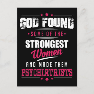 God maakte psychiaters hilarisch beroepsontwerp briefkaart