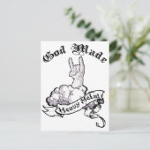 God maakte zware metalen briefkaart (Staand voorkant)