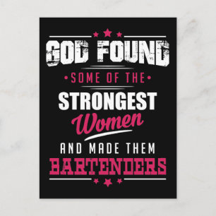 God Made Bartenders Hilarious Profession Design Briefkaart