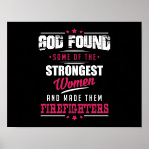 God Made Firefighters Hilarous Profession Design Poster