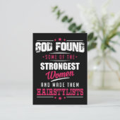 God Made HairStylists Hilarious Profession Design Briefkaart (Staand voorkant)