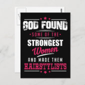 God Made HairStylists Hilarious Profession Design Briefkaart (Voorkant / Achterkant)
