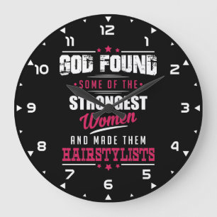 God Made HairStylists Hilarious Profession Design Grote Klok