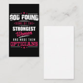 God Made Opticians Hilarious Profession Design Visitekaartje (Voorkant / Achterkant)