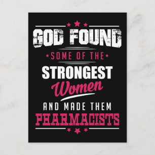 God Made Pharmacoists Hilarious Profession Design Briefkaart