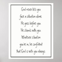 God met jou altijd nooit alleen Inspirerend