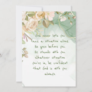 God Met Jou Nooit Alleen Inspirerende Bloemen Kaart