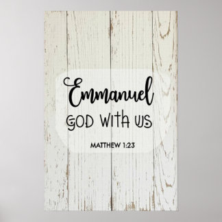 God met ons Muurkunst Poster