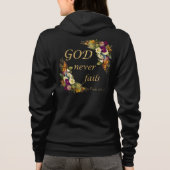 GOD mislukt nooit - Christelijke geloofsbijbel voo Hoodie (Achterkant)