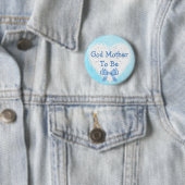 God moeder om Blue Lacy Baby shower Button te zijn (In situ)