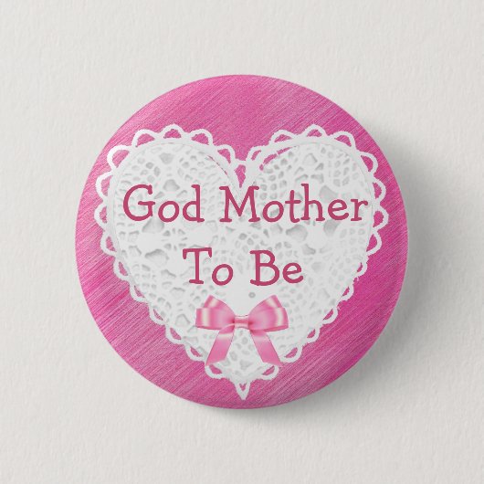 God Moeder om Button te worden van het Baby shower (Voorkant)