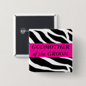 God moeder van de bruidegom vierkante button 5,1 cm (Voorkant /achterkant)