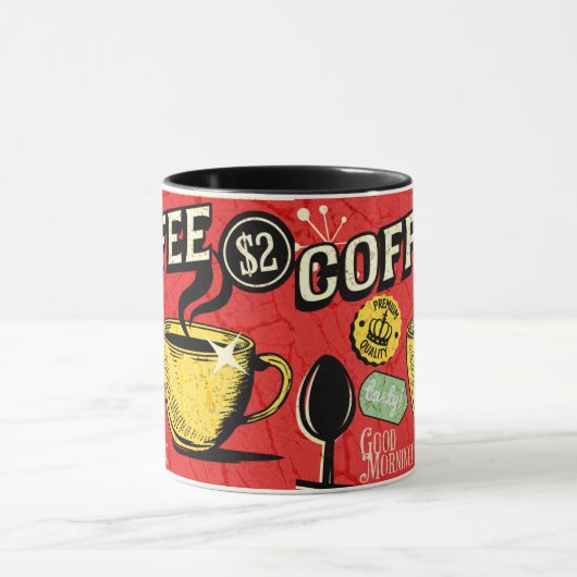 God morning koffie Echt klassieke stijl kunst Vade Mok (Midden)