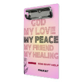 God, My Love & Help Psalm 28:7 Mini Klembord (Angled2)