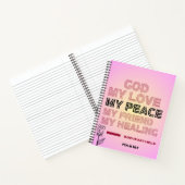 God, My Love & Help Psalm 28:7 Spiral Notebook Notitieboek (Binnen)