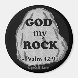 God my Rock gotGod316.com Schrift Magneet