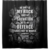 GOD My Rock & Salvation - Christelijke Faith Verse Douchegordijn (Voorkant)