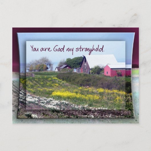 God my Stronghold Briefkaart (Voorkant)