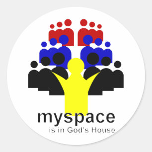 God MySpace Ronde Sticker