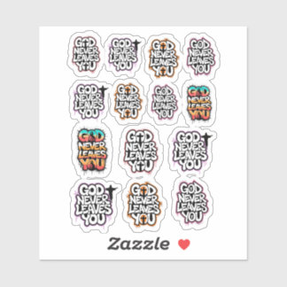 "God Never Leaves You" Christian Temporary Tattoos Sticker