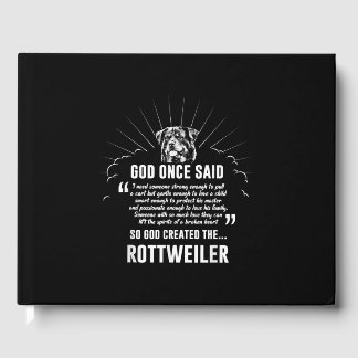 God Once zei Rottweiler | Funny Dog Lovers Gastenboek