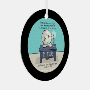 God onttrekt ons licht metalen ornament