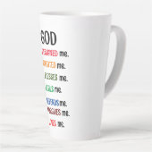"GOD ONTWIERP MIJ" Latte Mok (Rechterhoek)