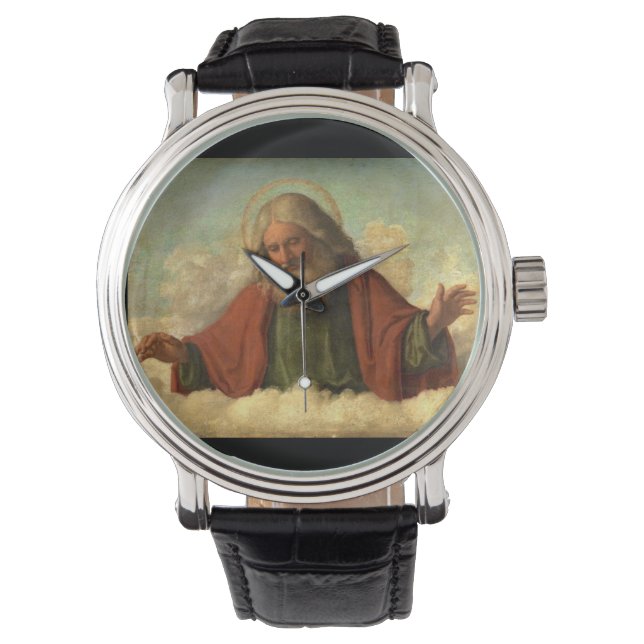 God op een horloge (Voorkant)