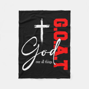 God Over Alle Dingen G O A T Kruis Christelijke Mo Fleece Deken