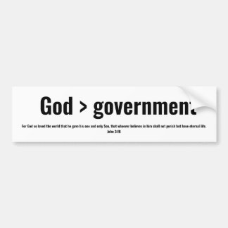God over de hommelklever van de regering bumpersticker