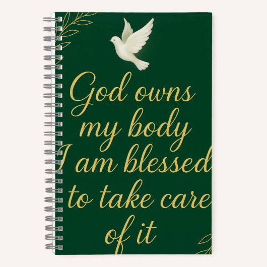 God own you body Journal.  Notitieboek (Voorkant)