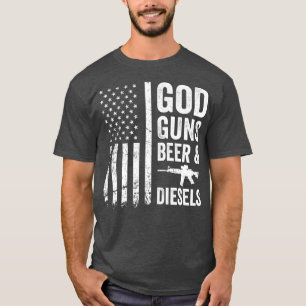GOD PISTOLEN BEER DIESELS Diesel Truck Mechanic T-shirt