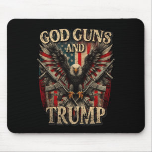 God Pistolen en Trump 2e amendement vlag adelaar A Muismat