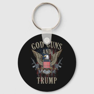 God Pistolen en Trump 2e wijzigingsvlag AR15 Sleutelhanger